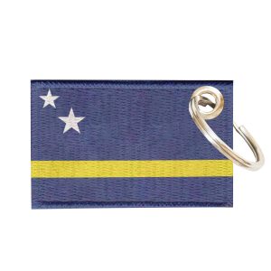 Chaveiro Bordado Bandeira Curaçao 5,5x3,5 Sublimado