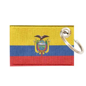 Chaveiro Bordado Bandeira Equador 5,5x3,5 Sublimado