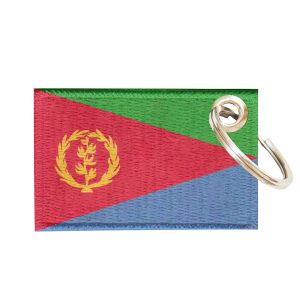 Chaveiro Bordado Bandeira Eritreia 5,5x3,5 Sublimado