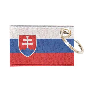 Chaveiro Bordado Bandeira Eslováquia 5,5x3,5 Sublimado