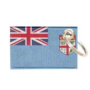 Chaveiro Bordado Bandeira Fiji 5,5x3,5 Sublimado