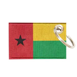 Chaveiro Bordado Bandeira Guiné-Bissau 5,5x3,5 Sublimado