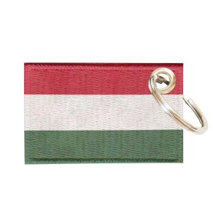 Chaveiro Bordado Bandeira Hungria 5,5x3,5 Sublimado
