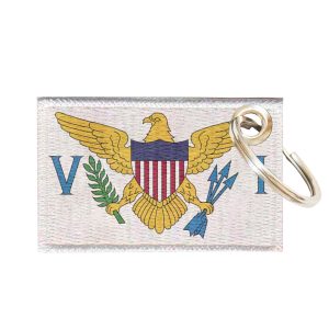 Chaveiro Bordado Bandeira Ilhas Virgens 5,5x3,5 Sublimado