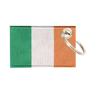 Chaveiro Bordado Bandeira Irlanda 5,5x3,5 Sublimado