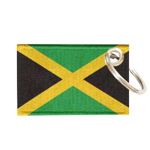 Chaveiro Bordado Bandeira Jamaica 5,5x3,5 Sublimado