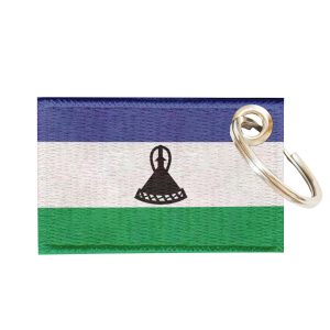 Chaveiro Bordado Bandeira Lesoto 5,5x3,5 Sublimado