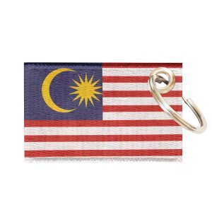 Chaveiro Bordado Bandeira Malásia 5,5x3,5 Sublimado