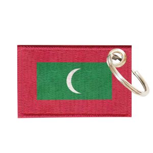 Chaveiro Bordado Bandeira Maldivas 5,5x3,5 Sublimado