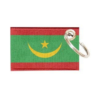 Chaveiro Bordado Bandeira Mauritânia 5,5x3,5 Sublimado