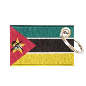 Chaveiro Bordado Bandeira Moçambique 5,5x3,5 Sublimado