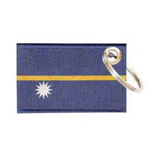 Chaveiro Bordado Bandeira Nauru 5,5x3,5 Sublimado