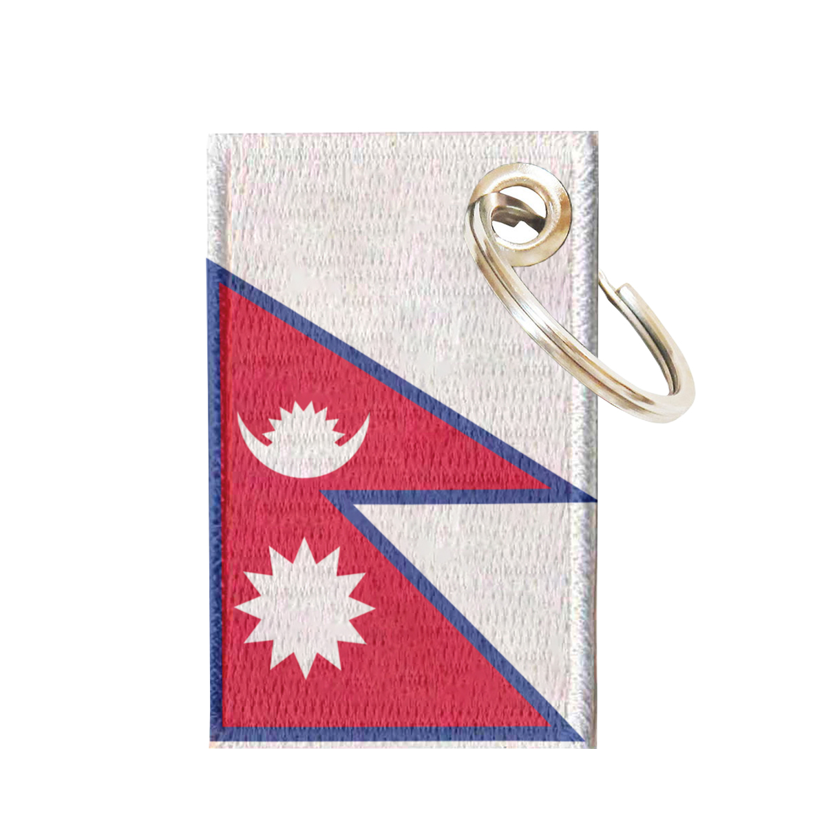 Chaveiro Bordado Bandeira Nepal 5,5x3,5 Sublimado