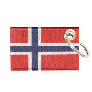 Chaveiro Bordado Bandeira Noruega 5,5x3,5 Sublimado