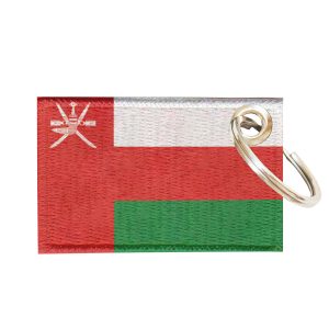 Chaveiro Bordado Bandeira Omã 5,5x3,5 Sublimado