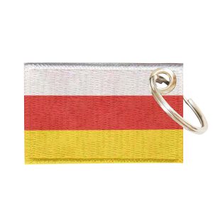 Chaveiro Bordado Bandeira Ossétia do Sul 5,5x3,5 Sublimado