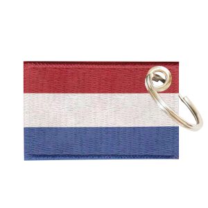 Chaveiro Bordado Bandeira Países Baixos 5,5x3,5 Sublimado