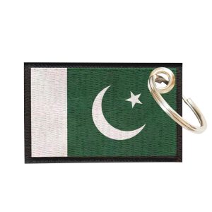 Chaveiro Bordado Bandeira Paquistão 5,5x3,5 Sublimado