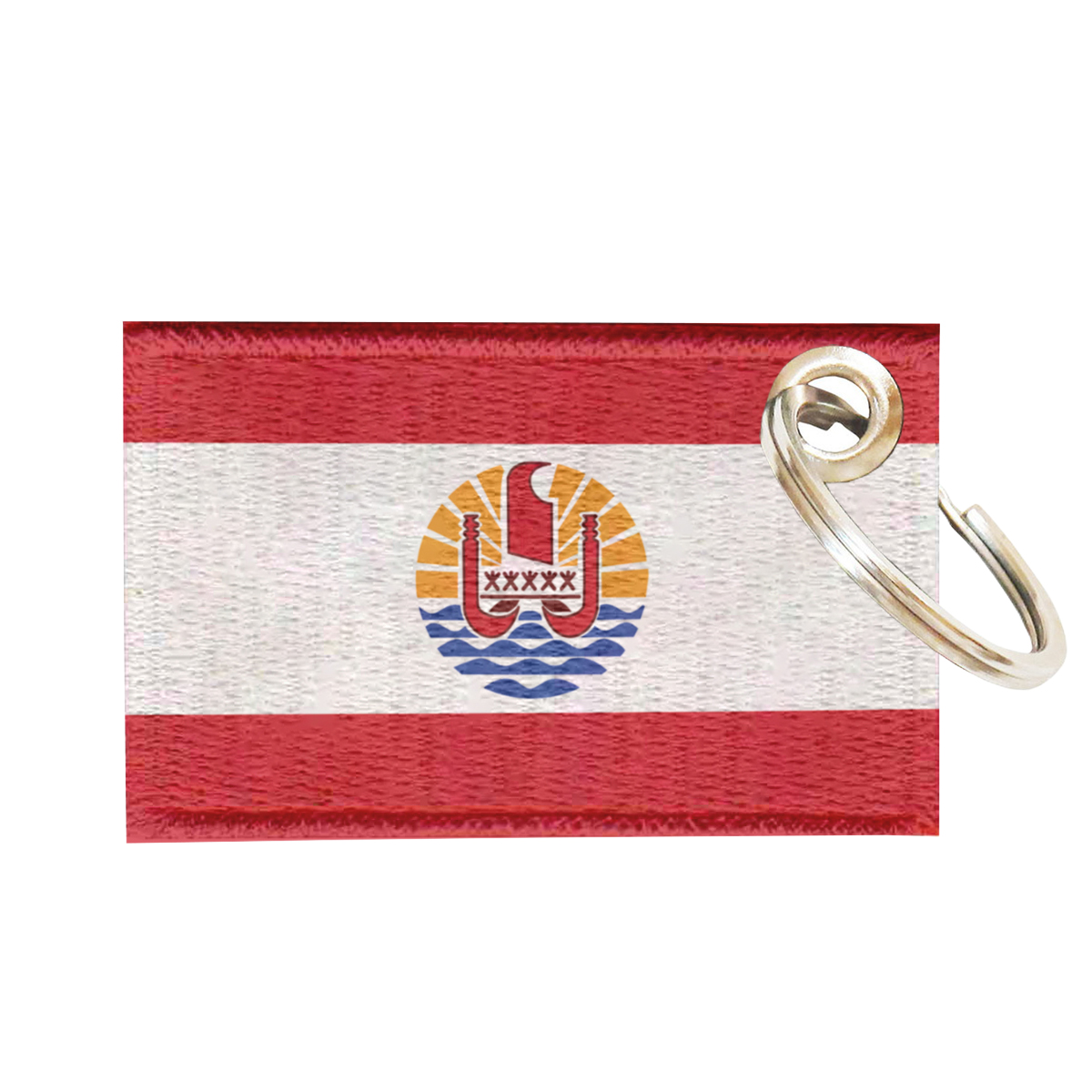 Chaveiro Bordado Bandeira Polinésia Francesa Sublimado