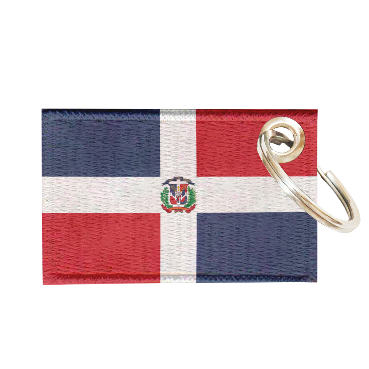 Chaveiro Bordado Bandeira República Dominicana Sublimado