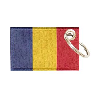 Chaveiro Bordado Bandeira Romênia 5,5x3,5 Sublimado