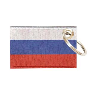 Chaveiro Bordado Bandeira Rússia 5,5x3,5 Sublimado