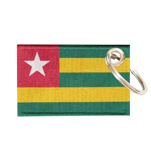 Chaveiro Bordado Bandeira Togo 5,5x3,5 Sublimado