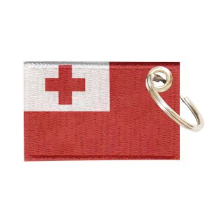 Chaveiro Bordado Bandeira Tonga 5,5x3,5 Sublimado