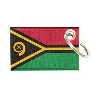 Chaveiro Bordado Bandeira Vanuatu 5,5x3,5 Sublimado