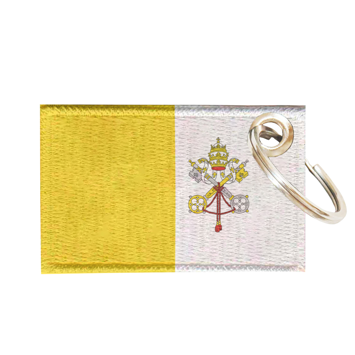 Chaveiro Bordado Bandeira Vaticano 5,5x3,5 Sublimado