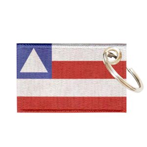 Chaveiro Bordado Bandeira Bahia 5,5x3,5 Sublimado