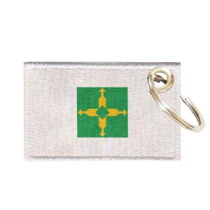 Chaveiro Bordado Bandeira Distrito Federal 5,5x3,5 Sublimado