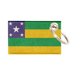 Chaveiro Bordado Bandeira Sergipe 5,5x3,5 Sublimado