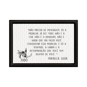 Patch Sublimado Judô Presente Judoca Frase Vontade Garra