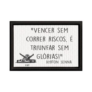 Patch Sublimado Kart Motor Corrida Pista Frase Vitória