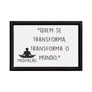 Patch Sublimado Presente Meditação Matinal Mindfulness