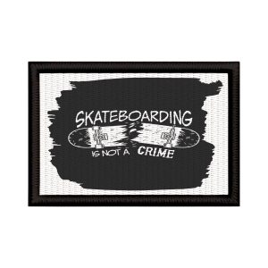 Patch Sublimado Skate Não É Crime Skateboard Quebrado