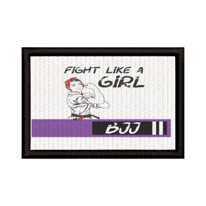 Patch Sublimado Jiu Jitsu Feminino Lute Mulher Faixa Roxa