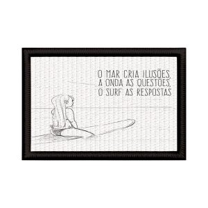 Patch Sublimado Mulher Surfista Mar Onda Praia Paz