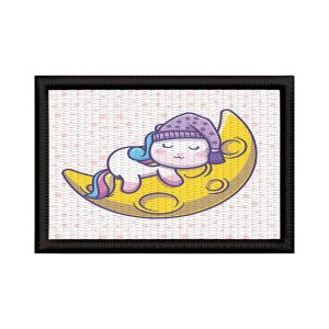 Patch Sublimado Unicórnio Dormindo Na Lua Fofinho Pop