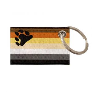 Chaveiro Bordado Sublimado Bandeira do Orgulho Bear