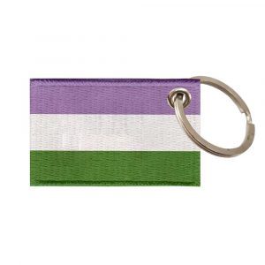 Chaveiro Sublimado Bandeira do Orgulho Genderqueer