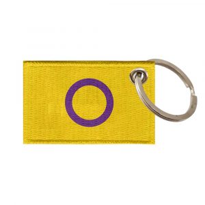 Chaveiro Sublimado Bandeira do Orgulho Intersex